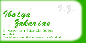 ibolya zakarias business card
